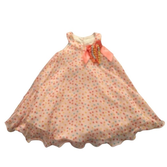 Iris & Ivy Dress Polka Dot Pleated Princess Bow Sleeveless Size 4 - Picture 2 of 8